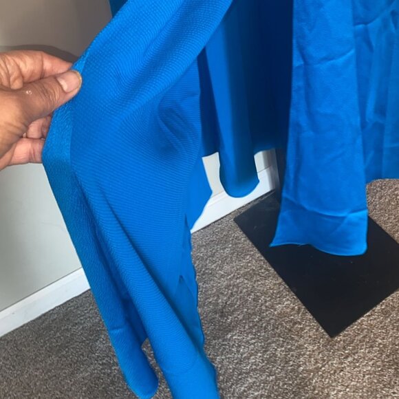 Teri Jon by Rickie Freeman Crystal-Belted Satin Gown - Picture 8 of 8